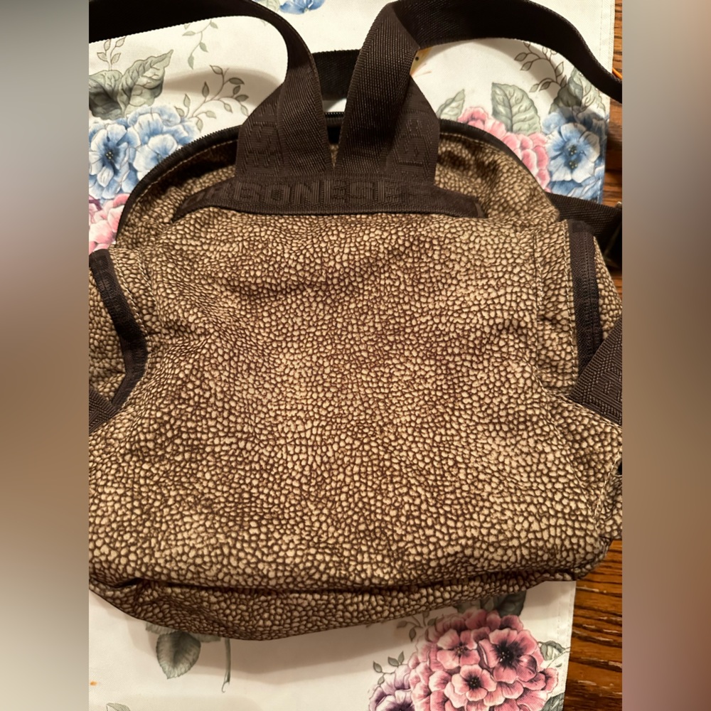 Compact Brown Backpack with Textured Finish - Picture 10 of 16